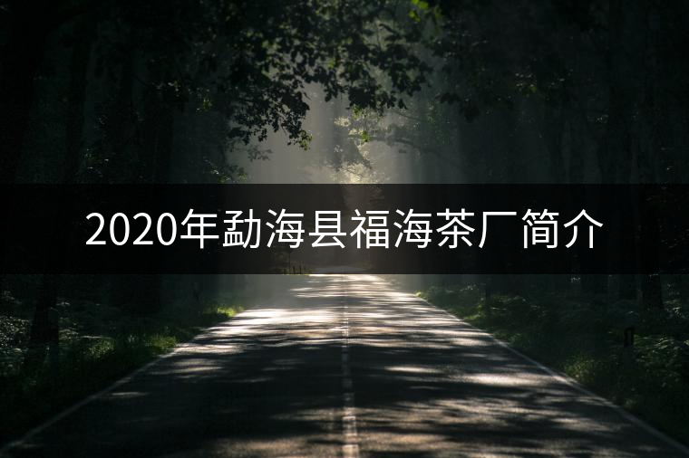 2020年勐?？h福海茶廠簡介