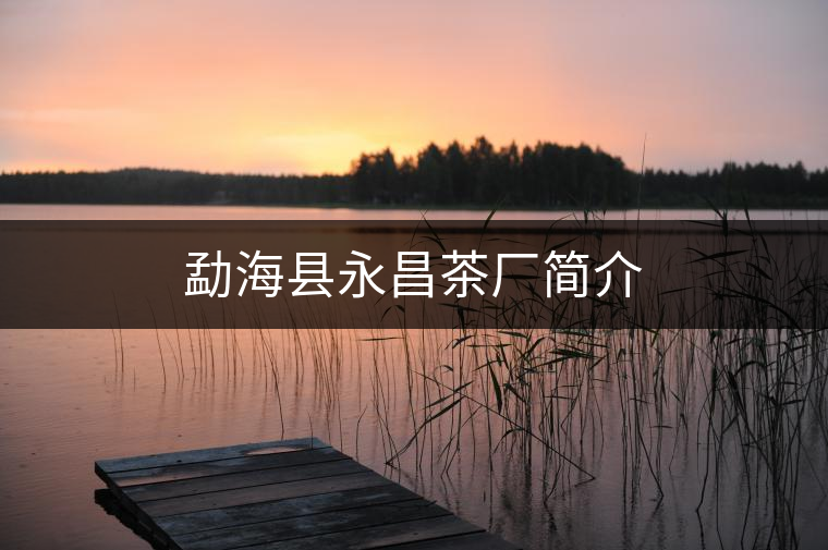 勐?？h永昌茶廠簡(jiǎn)介