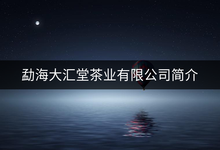 勐海大匯堂茶業(yè)有限公司簡(jiǎn)介