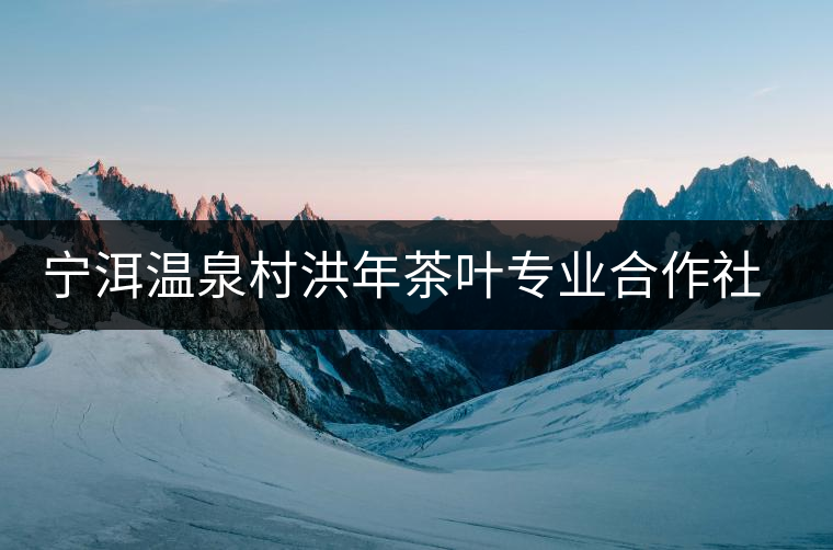 寧洱溫泉村洪年茶葉專業(yè)合作社簡介 寧洱溫泉村洪年茶葉專業(yè)合作社簡介