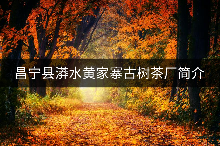 昌寧縣漭水黃家寨古樹茶廠簡介 昌寧縣漭水黃家寨古樹茶廠簡介