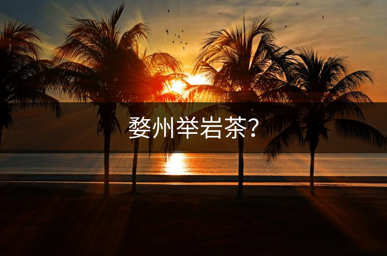 婺州舉巖茶？