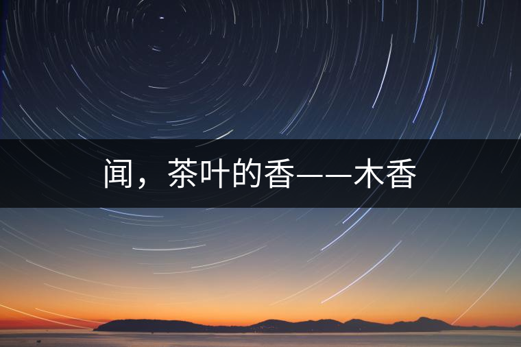 聞，茶葉的香——木香