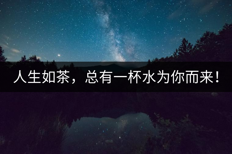 人生如茶，總有一杯水為你而來！