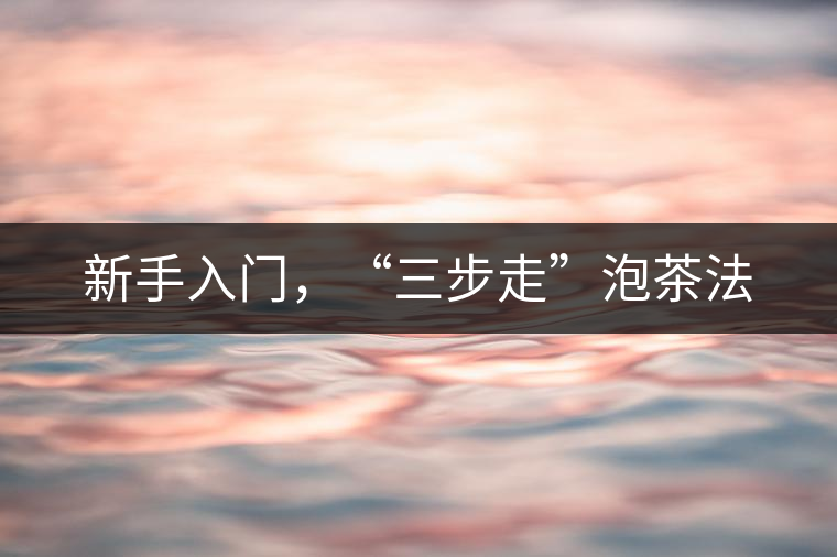 新手入門(mén)，“三步走”泡茶法
