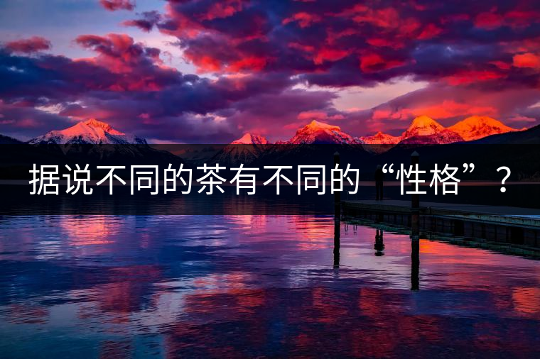 據(jù)說不同的茶有不同的“性格”？