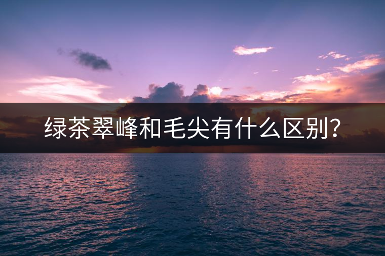 綠茶翠峰和毛尖有什么區(qū)別？