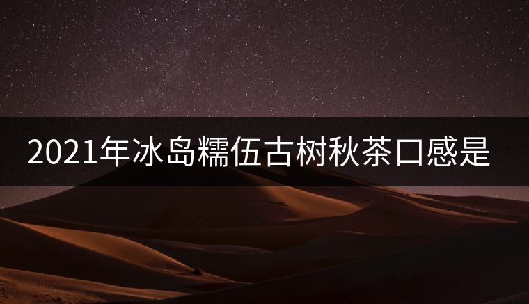 2021年冰島糯伍古樹秋茶口感是什么？