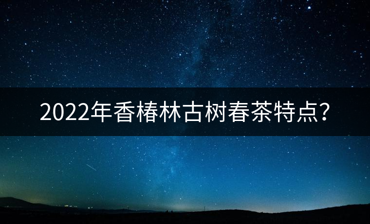 2022年香椿林古樹春茶特點(diǎn)？