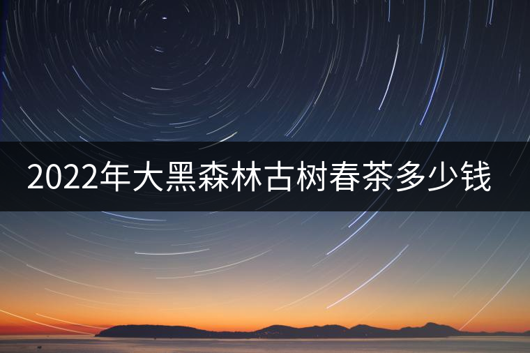 2022年大黑森林古樹春茶多少錢一公斤？
