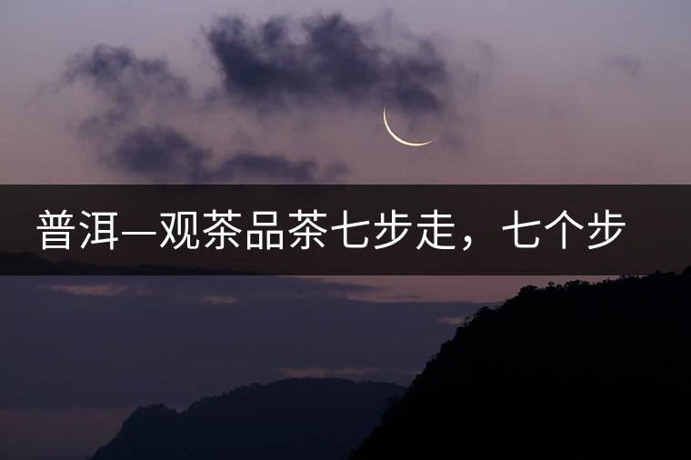 普洱—觀茶品茶七步走，七個(gè)步驟，喝懂普洱茶
