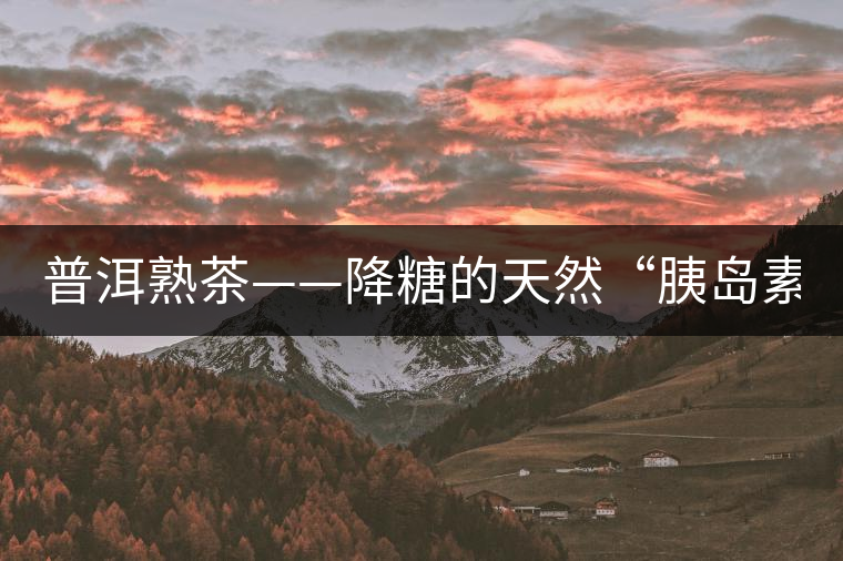 普洱熟茶——降糖的天然“胰島素” 普洱熟茶——降糖的天然“胰島素”