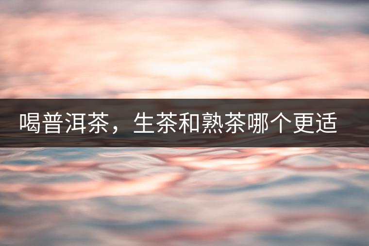 喝普洱茶，生茶和熟茶哪個更適合你？