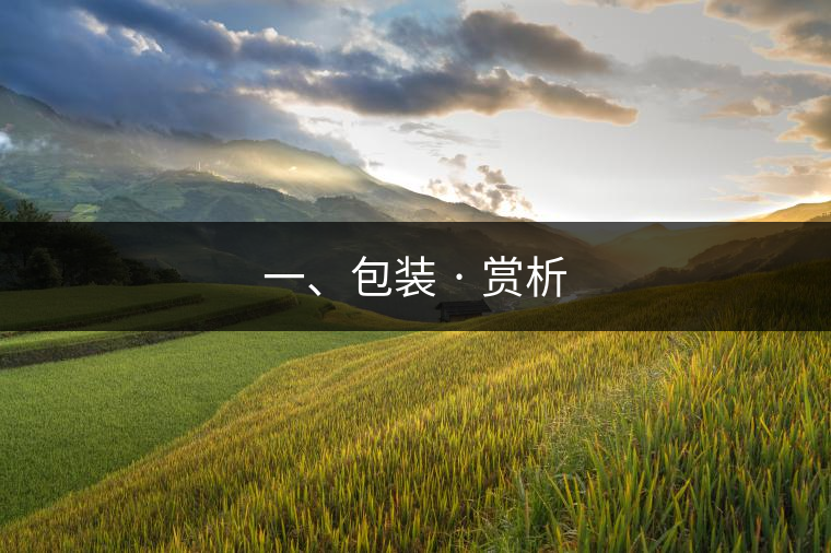 一、包裝 · 賞析