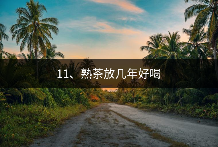 11、熟茶放幾年好喝