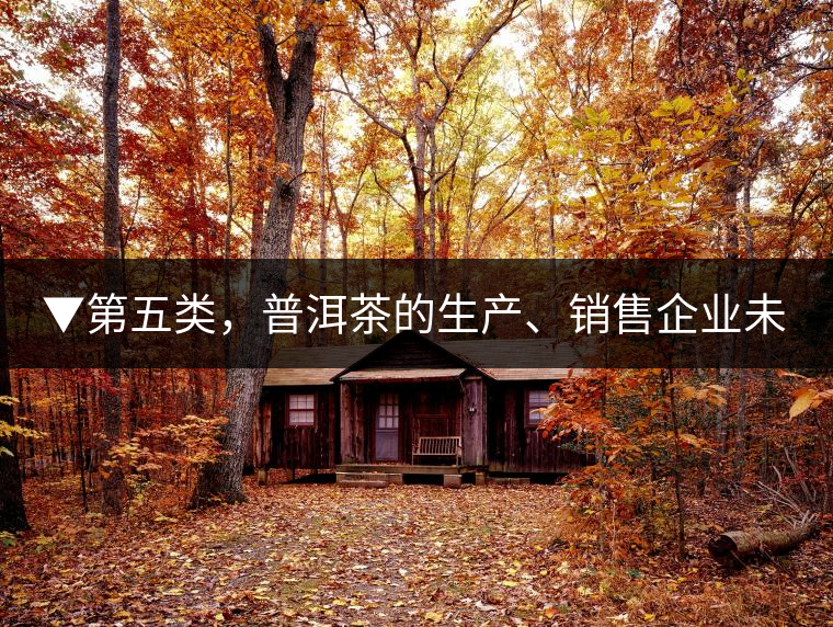 ▼第五類，普洱茶的生產(chǎn)、銷售企業(yè)未售出的庫存