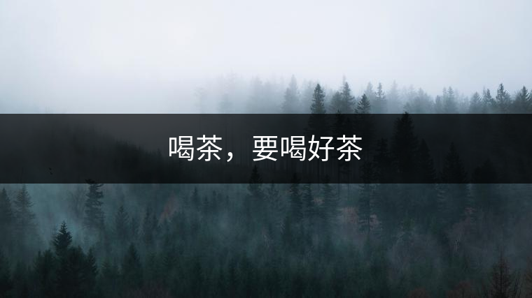 喝茶，要喝好茶