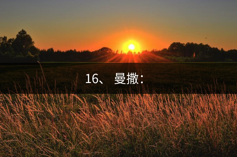 16、 曼撒：?