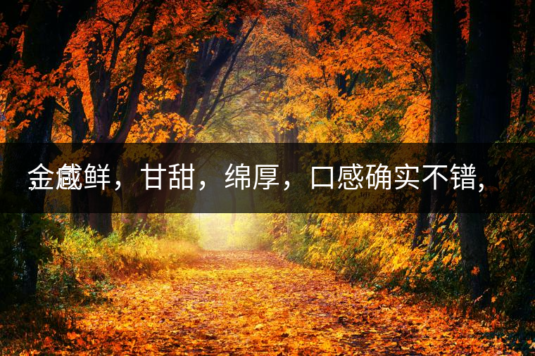 金色
，咸鮮，甘甜，綿厚，口感確實不鐠,還有上升空間。